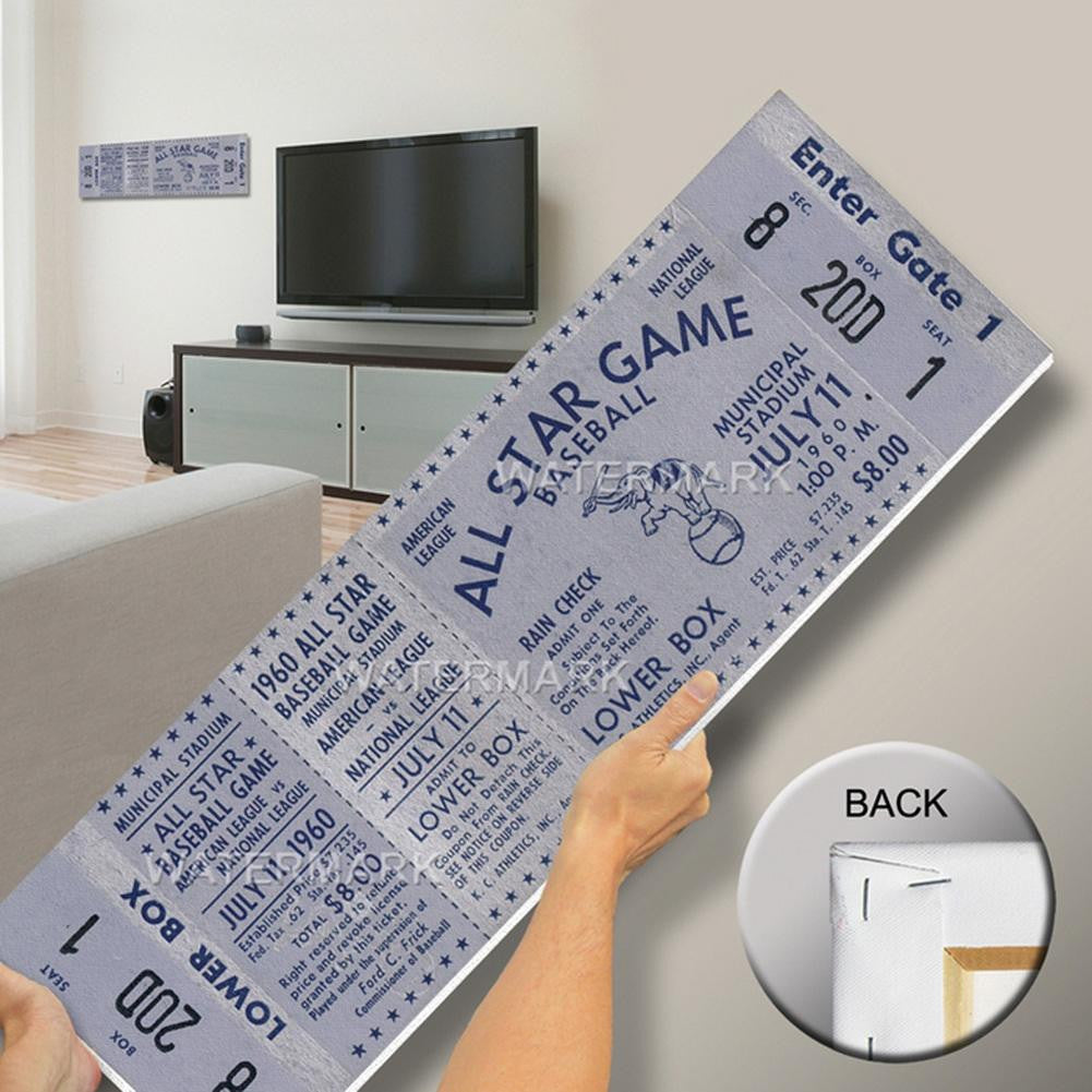 1960A All-Star Game Canvas Mega Ticket - Kansas City Athletics (Host)