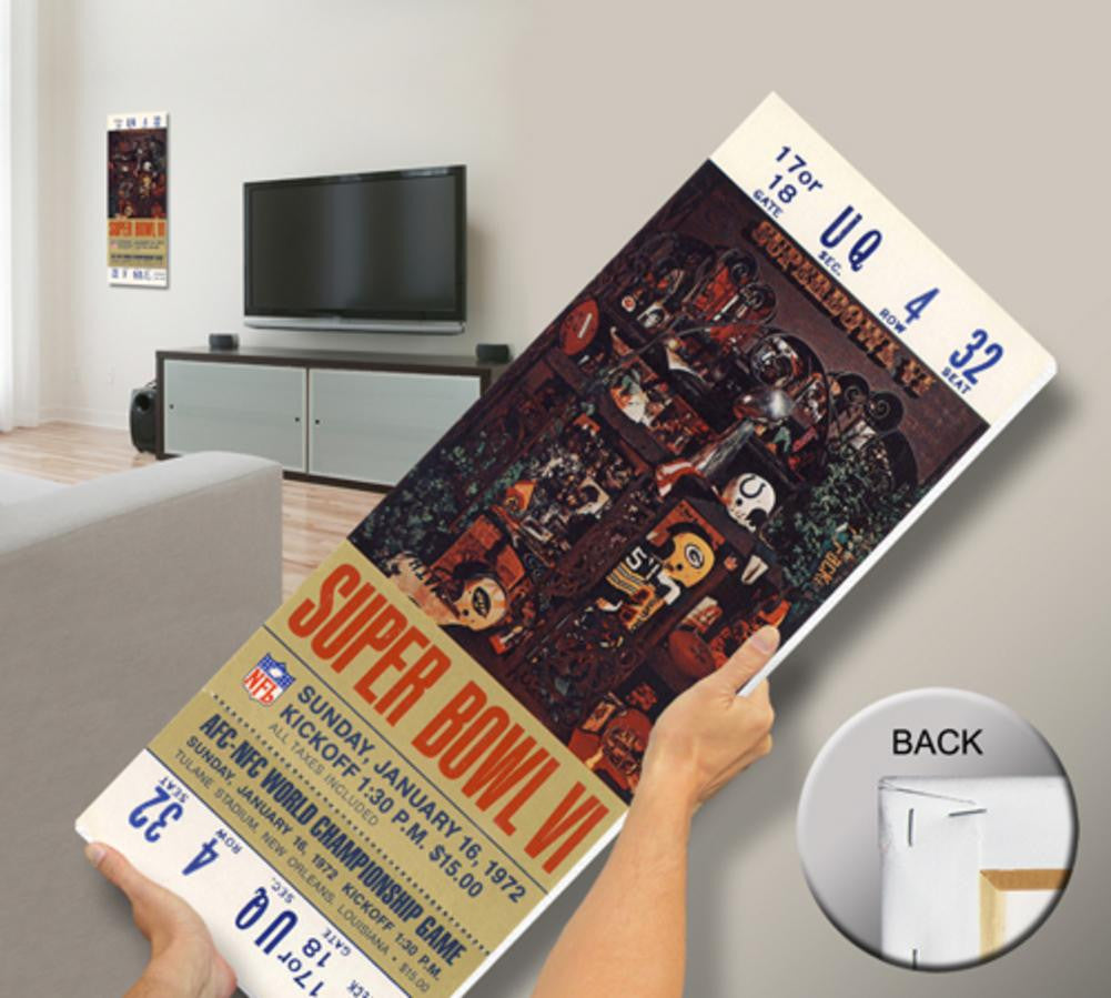 Super Bowl VI (6) Mega Ticket - Dallas Cowboys