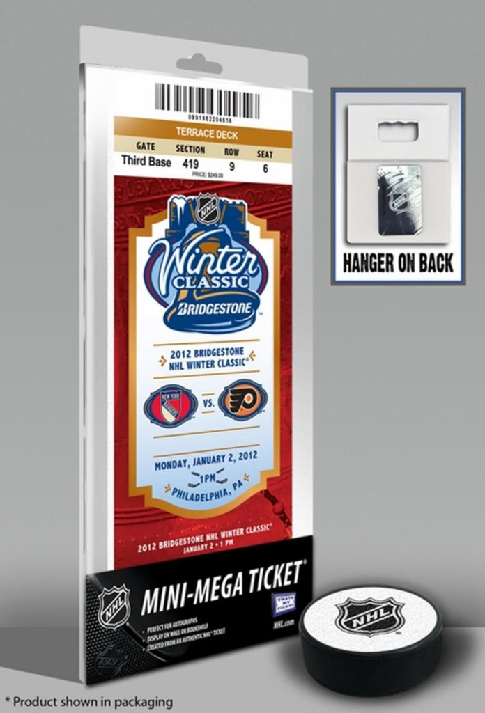 2012 NHL Winter Classic Mini-Mega Ticket - Rangers Vs Flyers