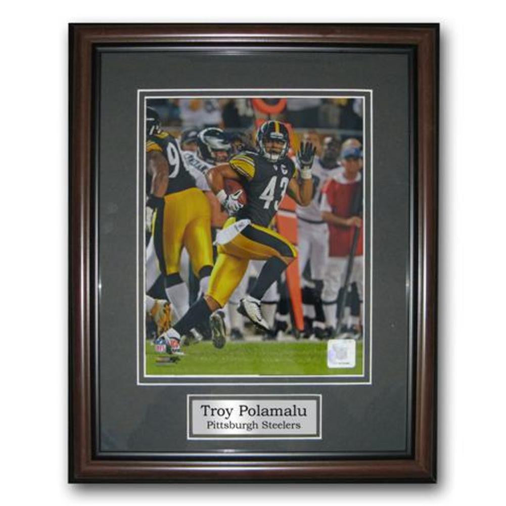 Treehugger 11X14 Unsigned Framed Photo - Pittsburgh Steelers Troy Polamalu
