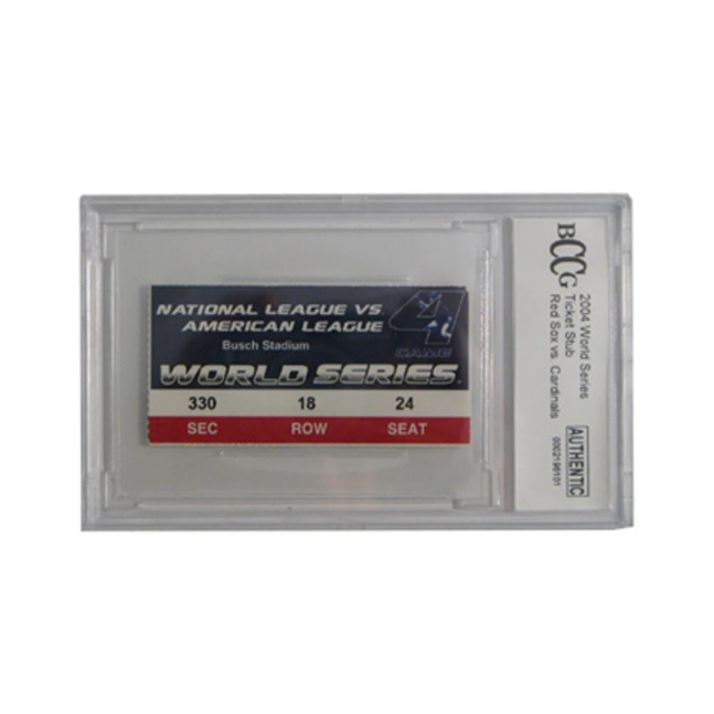 2004 World Series Game 4 Ticket Stub-Graded Bccg Authentic