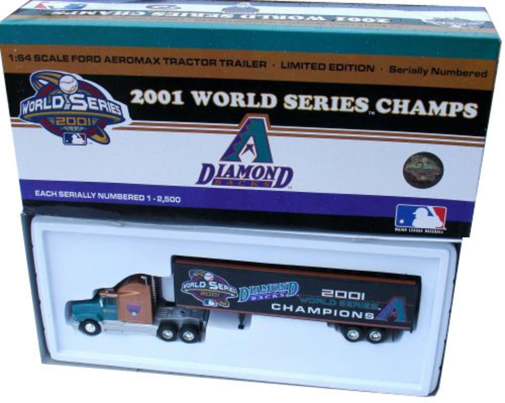 2001 World Series Arizona Diamondbacks Die-Cast Aeromax Tractor Trailer - Limited Edition