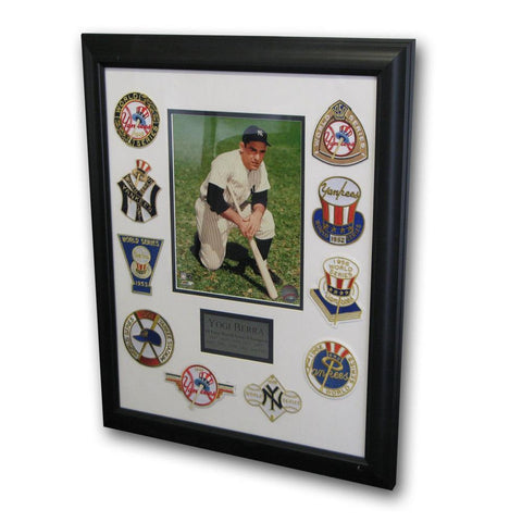 Yogi Berra 8x10 With World Series Patches