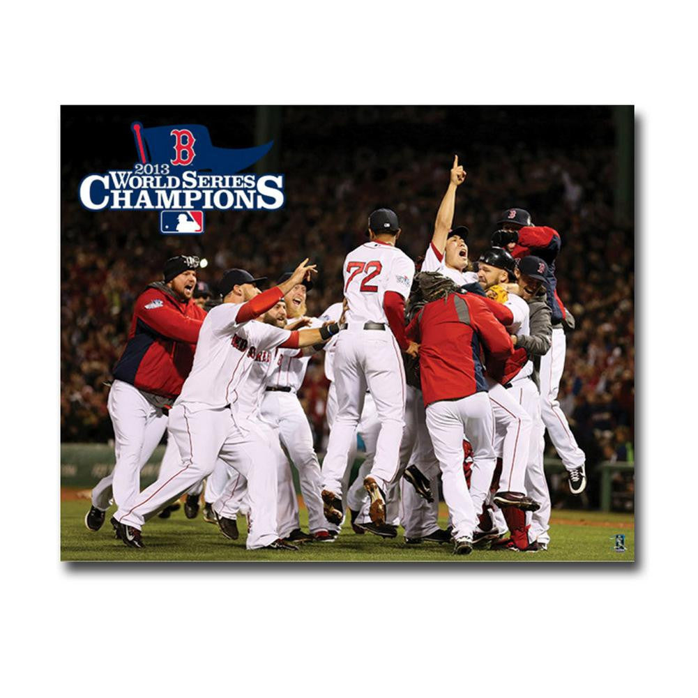 2013 WS Red Sox celebration Shot 16x20