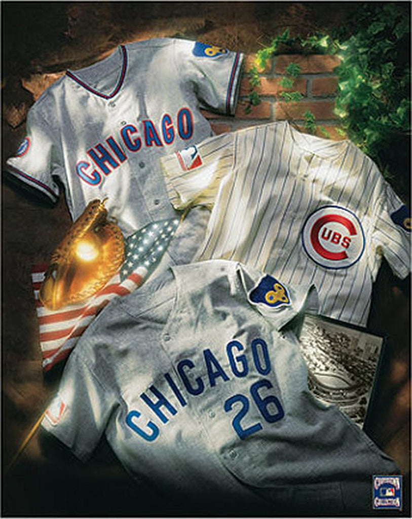 Chicago Cubs Vintage Collage Canvas 8x10