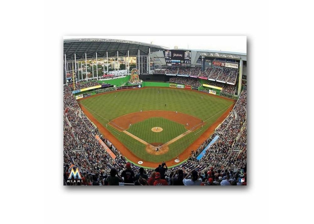 MLB Miami Marlins Artissimo Stadium 22x28 Canvas Art