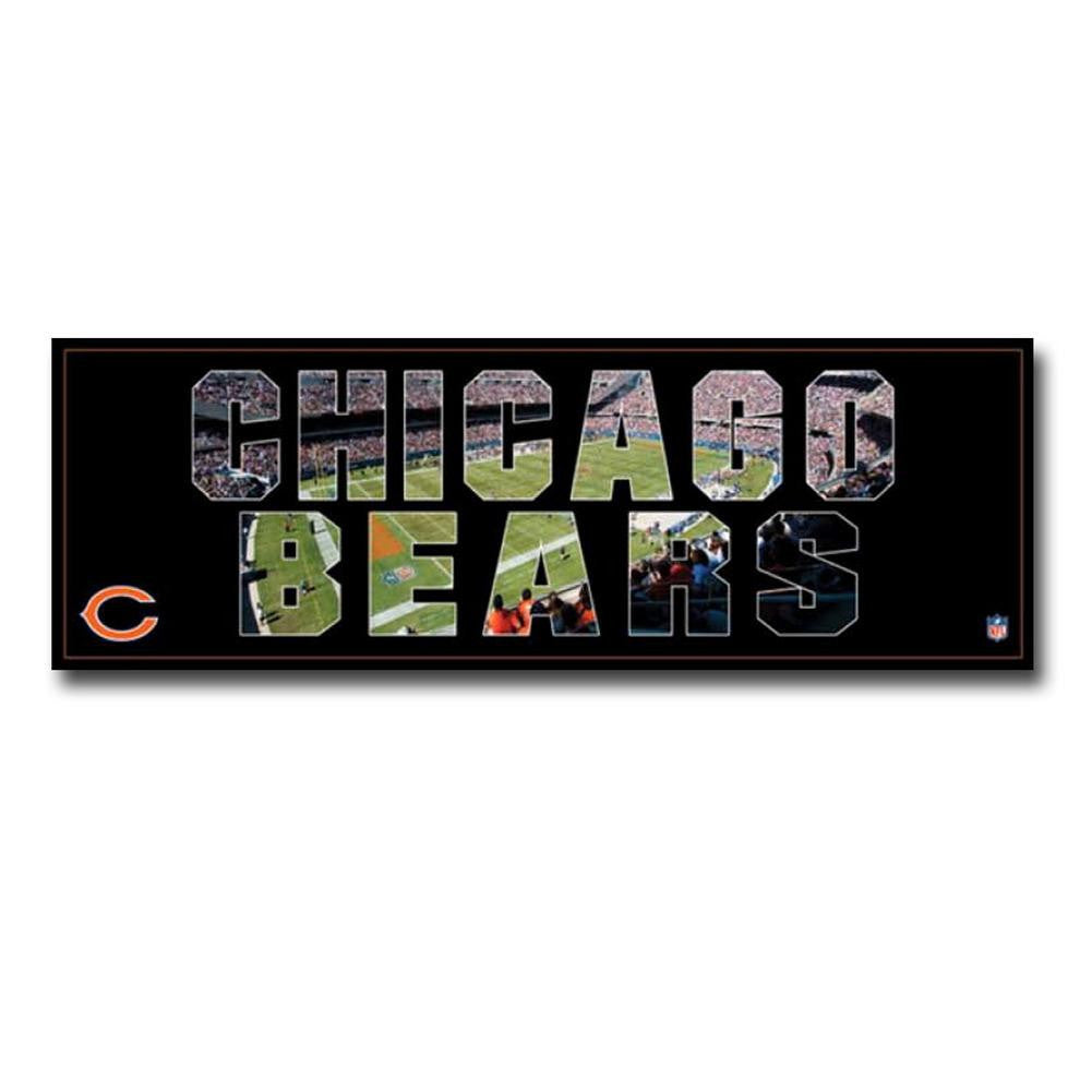 NFL Team Pride Canvas Art - Size: 12 x 36   NFL Team: Chicago Bears