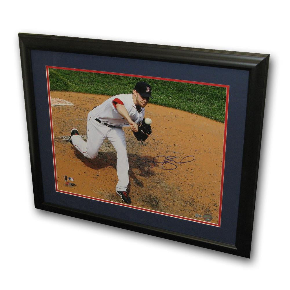 Autographed Daniel Bard 16X20 Framed Photo Boston Red Sox (MLB Authenticated)