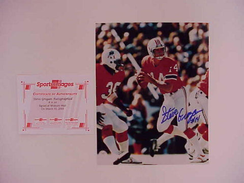 Autographed Steve Grogan 8-By-10-Inch Photo