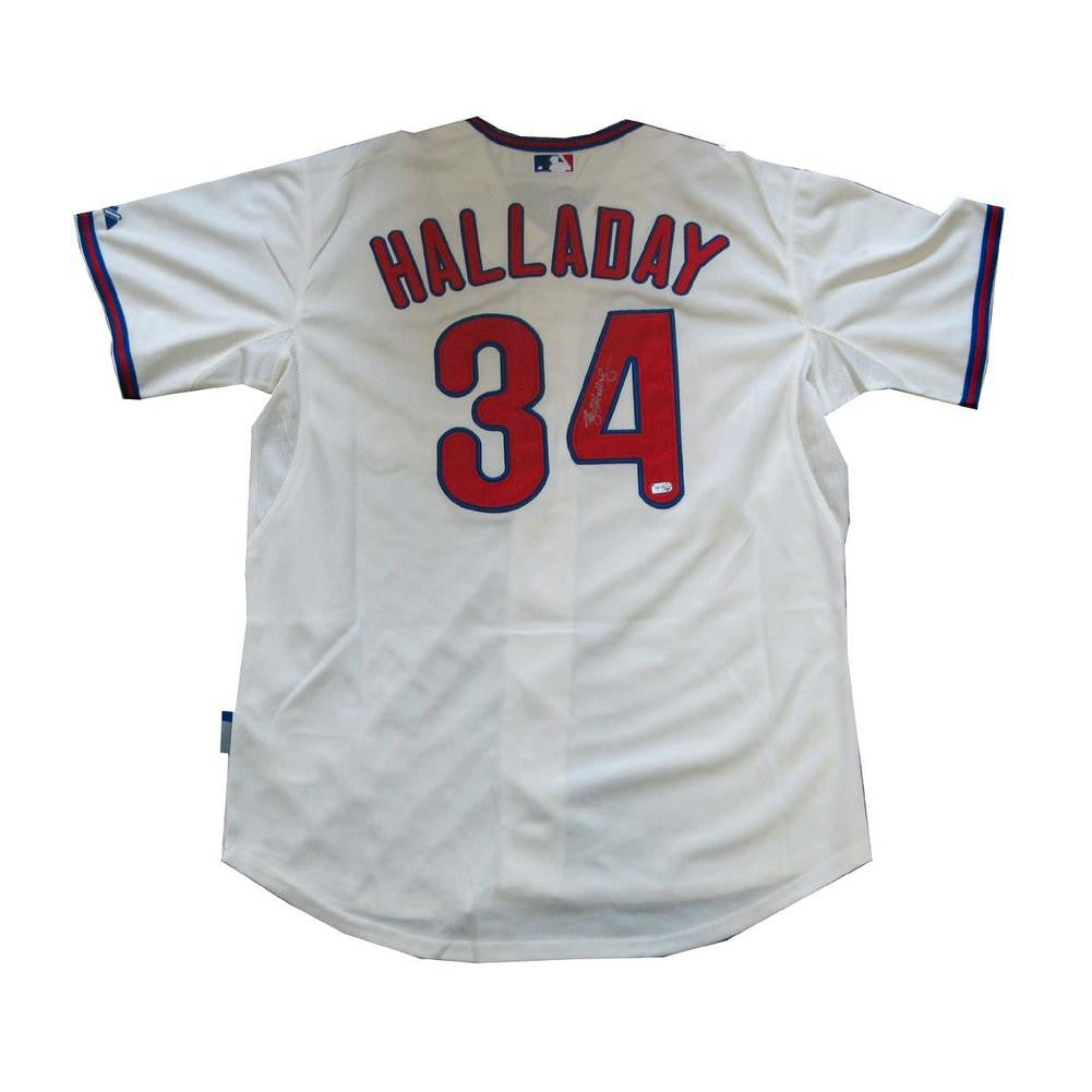 Autographed Roy Halladay authentic home Philadelphia Phillies jersey