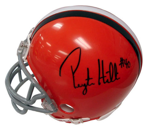Autographed Peyton Hillis Cleveland Browns Mini Replica Helmet