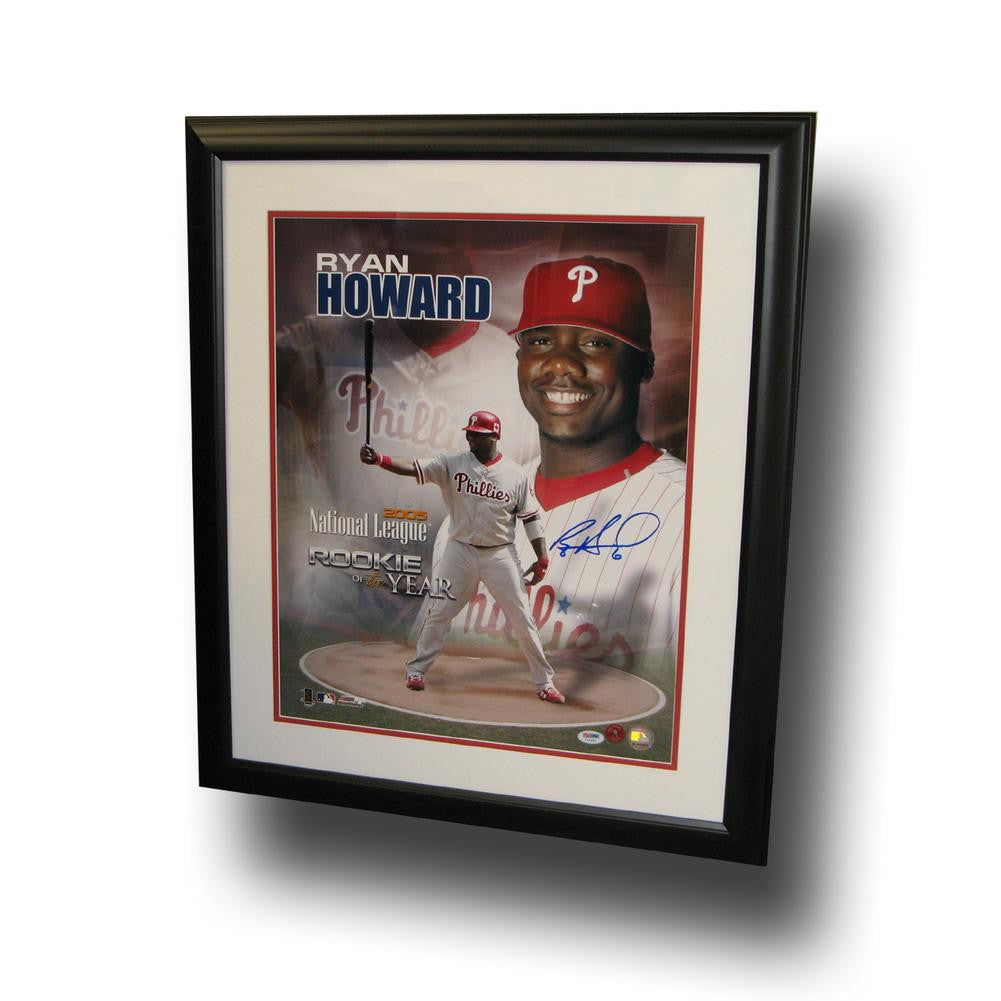 Autographed Ryan Howard 16X20 Framed Photo Roy Collage