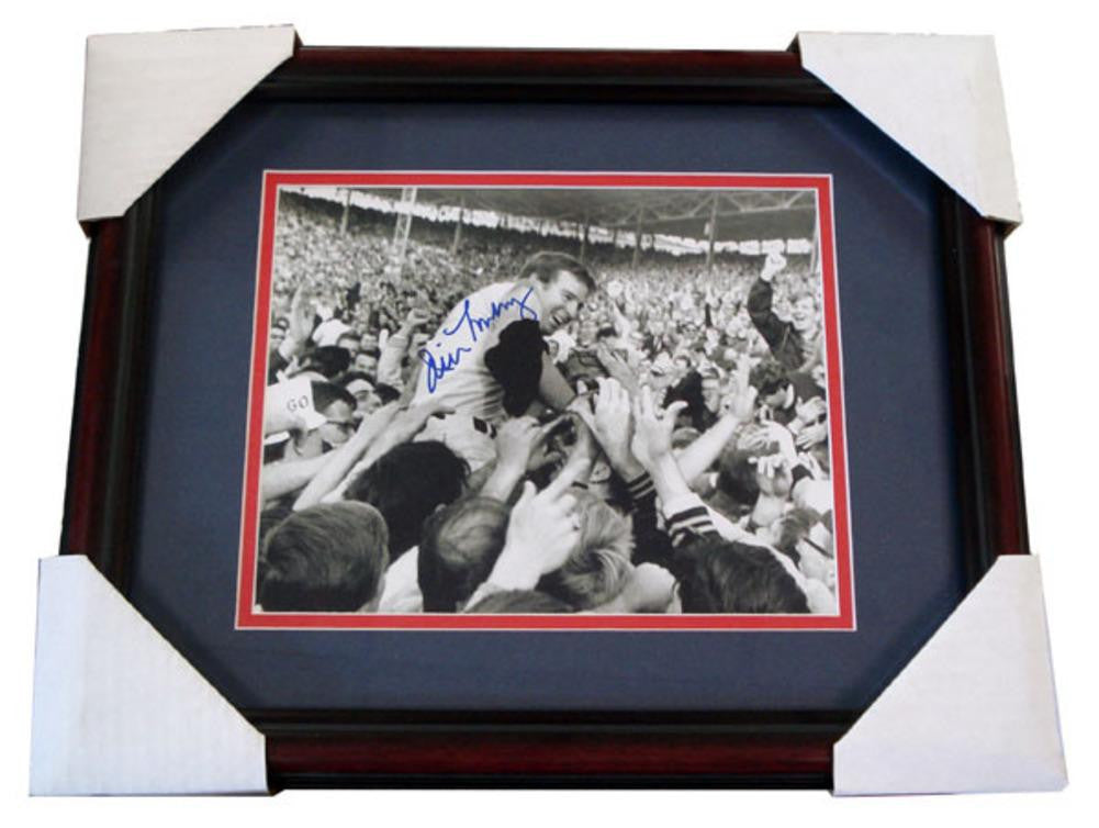 Autographed Jim Lonborg Celebration Framed 8x10 Photo