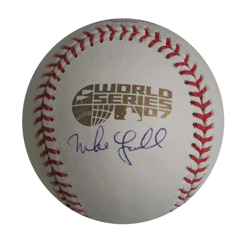 Autographed Mike Lowell 2007 World Series Baseball