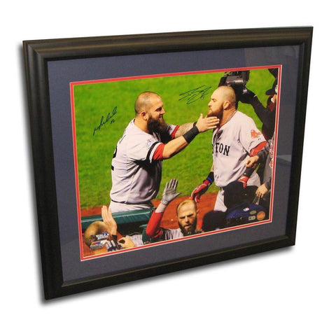 Autographed Mike Napoli and Johnny Gomes 2013 World Series Framed 16x20 Photo