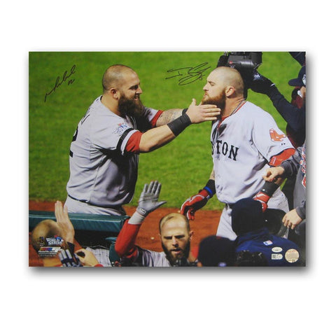 Autographed Mike Napoli and Johnny Gomes 2013 World Series Unframed 16x20 Photo