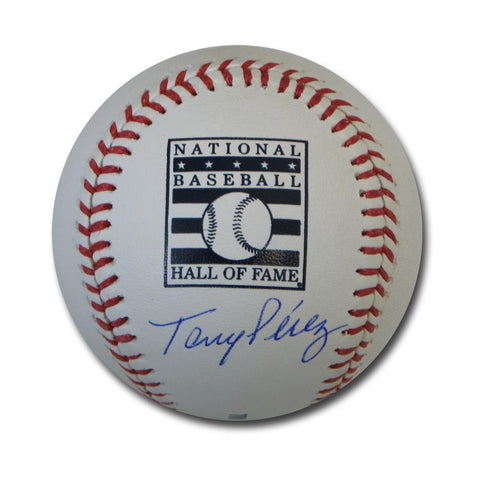 Tony Perez Autographed Hall Of Fame Logo Baseball