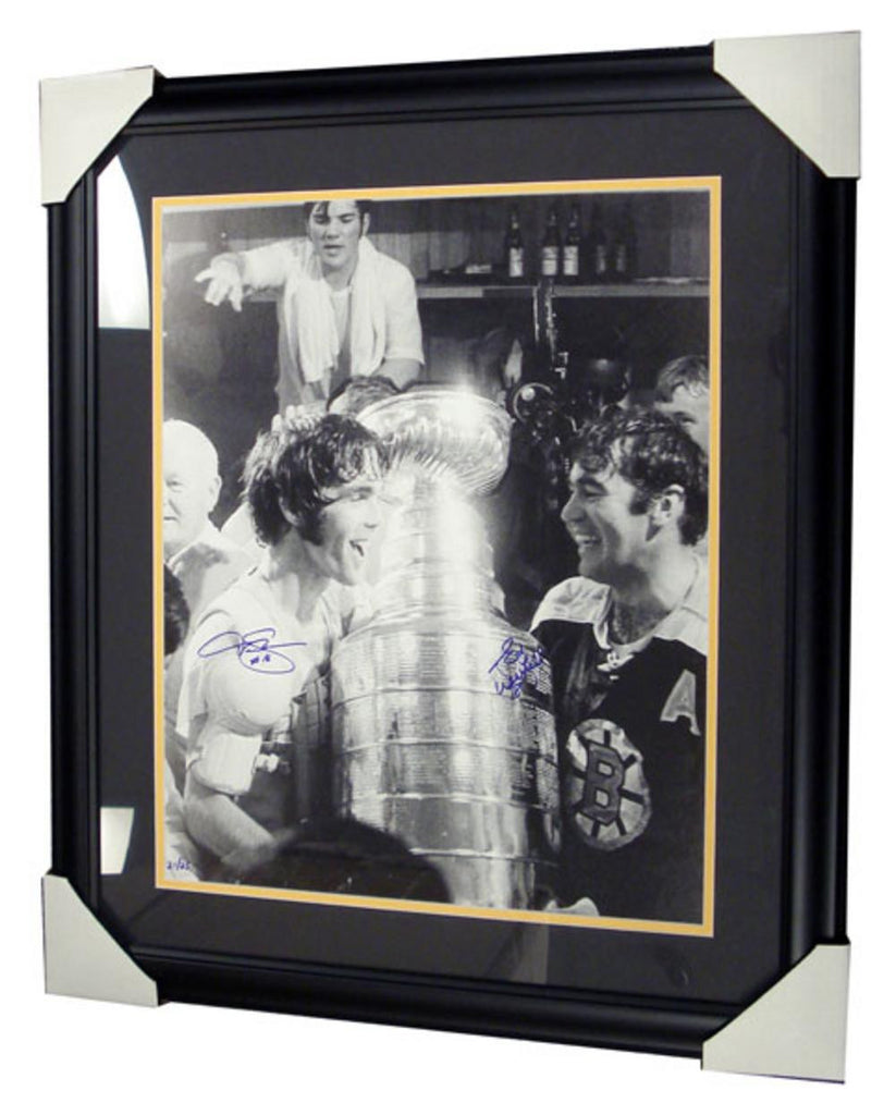 Autographed Derek Sanderson and Ed Westfall framed 16x20 photo. Comes with Sports Images Certificate of Authenticity