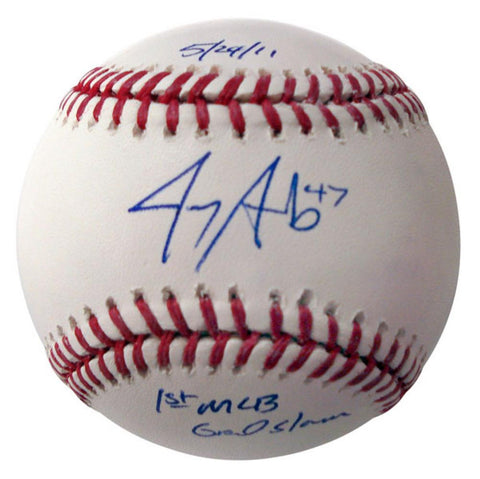 Autographed Jerry Sands Official Major League Baseball inscribed 5-24-11 and  1st MLB Grand Slam.