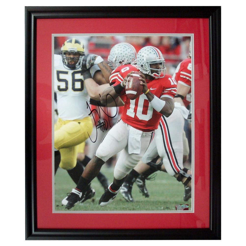 Autographed Troy Smith Framed 16x20 Photo