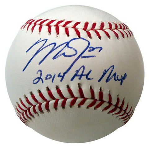 Autographed Mike Trout Baseball with 2014 AL MVP Inscription