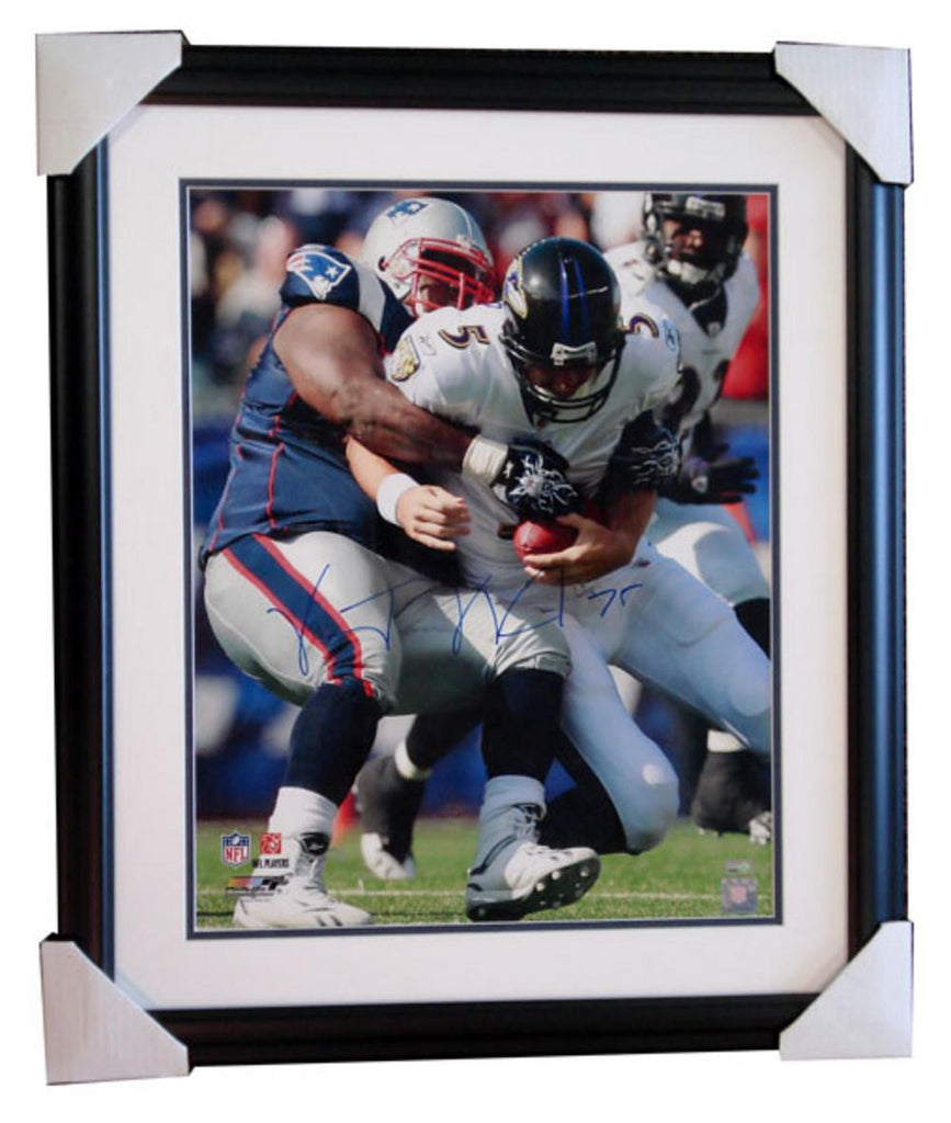 Vince Wilfork Autographed 16-by-20 inch Framed Photo