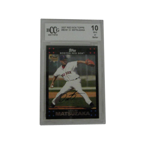 2007 Topps Matsuzaka Bccg 10 Graded Card