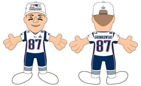 NFL player 10" Plush Figure Patriots Rob Gronkowski SB Champs Jersey 2015