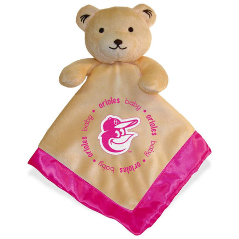 Baby Fanatic Pink Trimmed Snuggle Bear-Baltimore Orioles