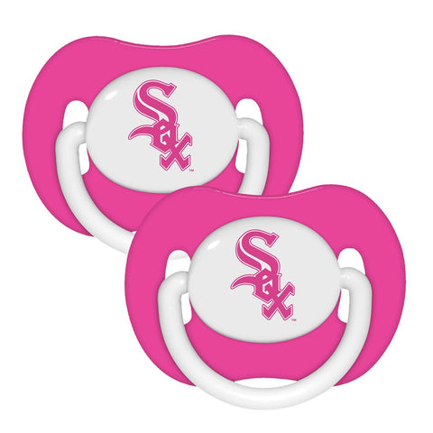 2 Pack Pink Pacifiers - Chicago White Sox