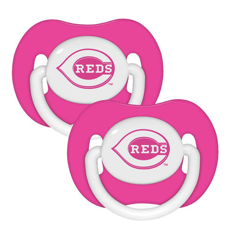 2 Pack Pink Pacifiers - Cincinnati Reds