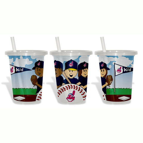 Baby Fanatic Sip N Go 3 Pack of Cups - Cleveland Indians