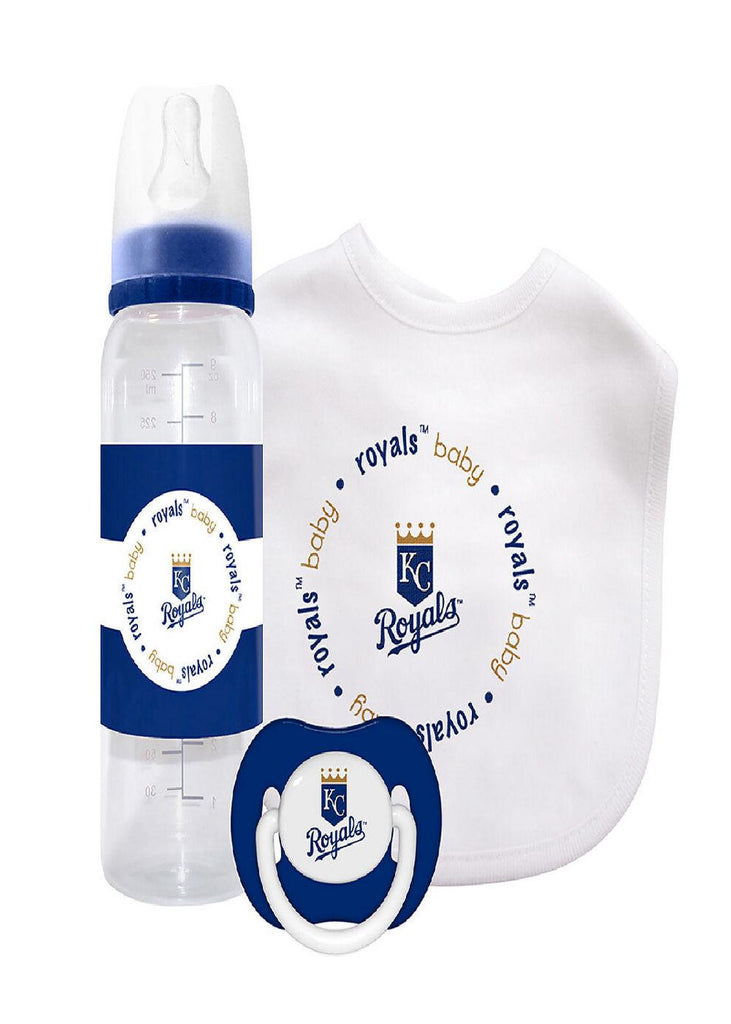 MLB Kansas City Royals Baby Fanatic Bib, Bottle & Pacifier Gift Set