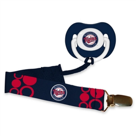 Pacifier With Clip - Minnesota Twins