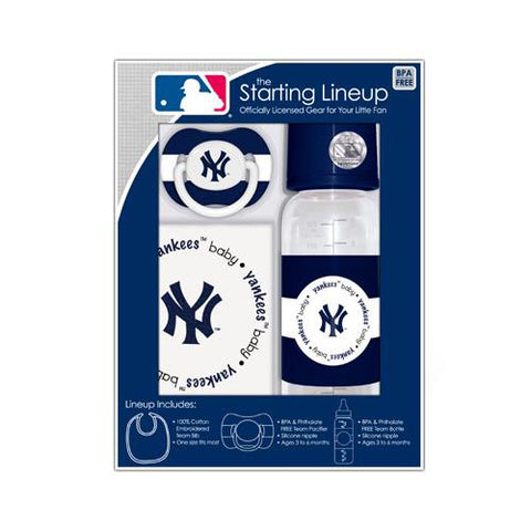 New York Yankees Bib, Bottle & Pacifier Gift Set