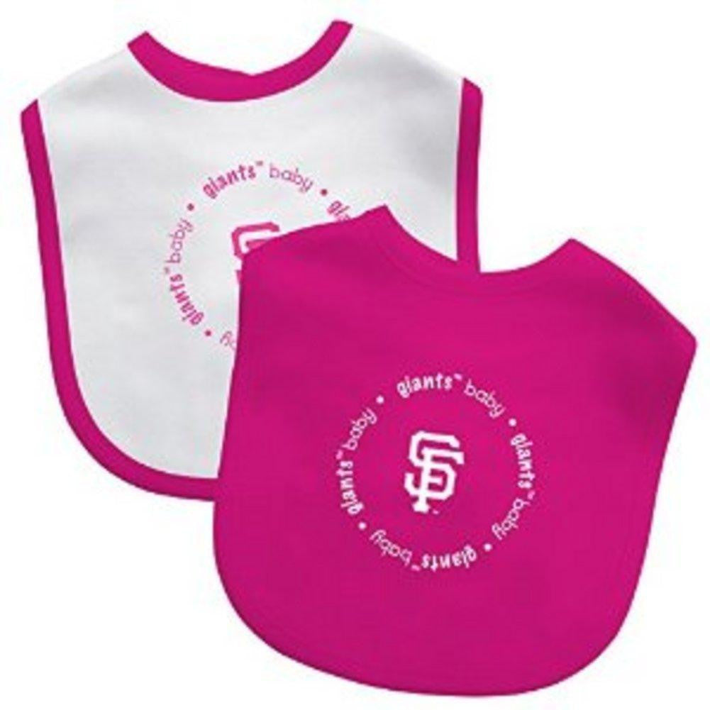 Baby Fanatic MLB San Francisco Giants 2-Pack Pink Baby Bibs