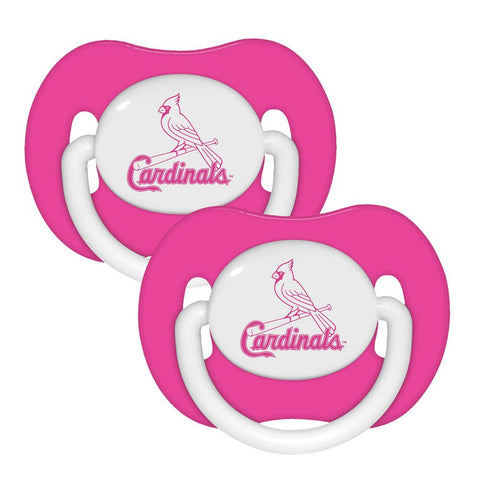 2 Pack Pink Pacifiers - Saint Louis Cardinals