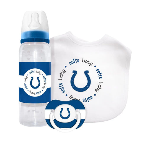 Baby Fanatic Gift Set (Bib  Pacifier And Bottle) - Indianapolis Colts
