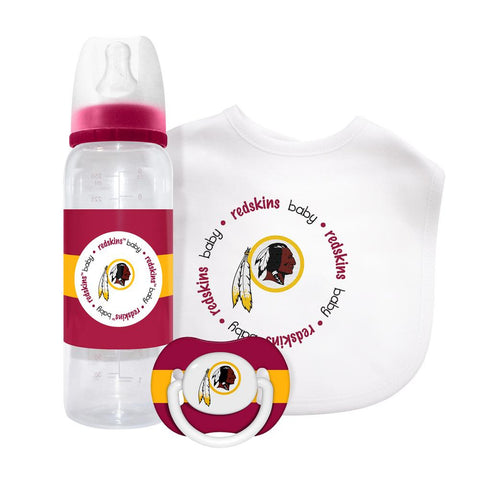 Baby Fanatic Gift Set (Bib, Pacifier And Bottle) - Washington Redskins