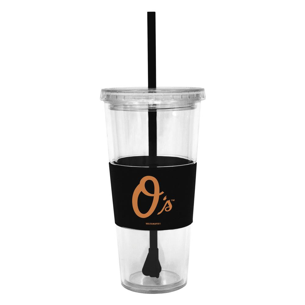 Lidded Cold Cup With Straw - Baltimore Orioles