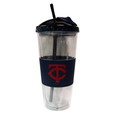 Lidded Cold Cup With Straw - Minnesota Twins