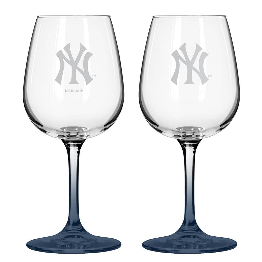 Boelter Wine Glasses 2-Pack - New York Yankees