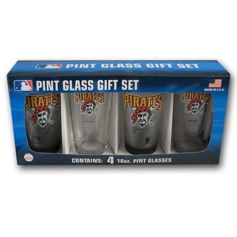 4 Pack Pint Glass MLB - Pittsburgh Pirates