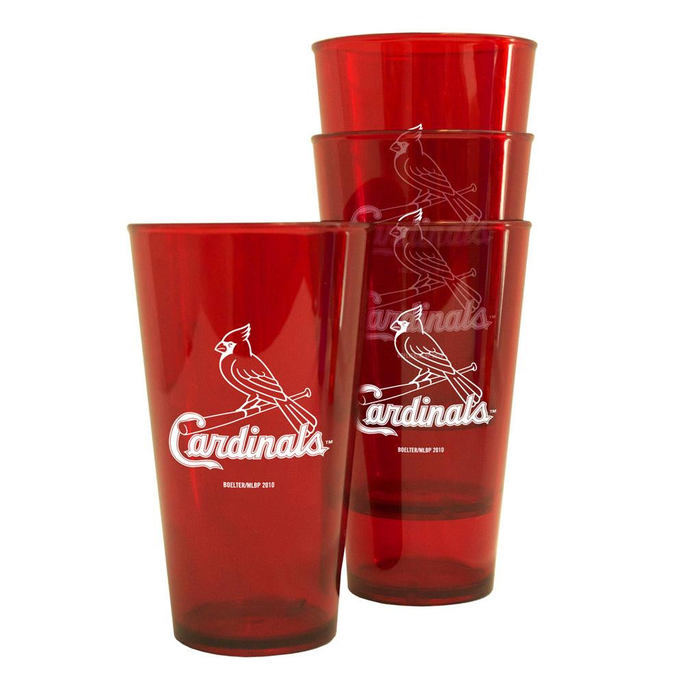 MLB ST. Louis Cardinals Plastic Pint Glass Set