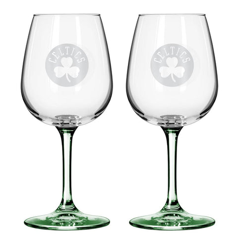 Boelter Brands NBA 2 Pack Boston Celtics Wine Glass - 12 oz