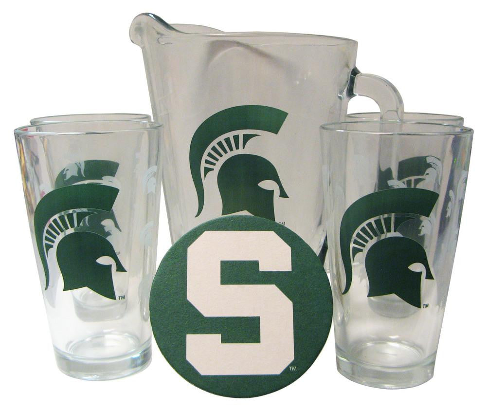NCAA Michigan State Glass Pitcher Set