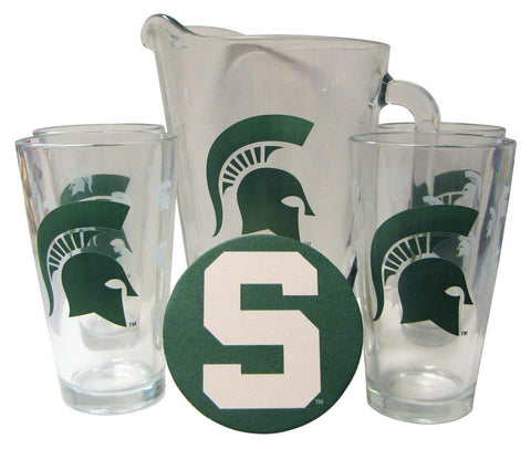 NCAA Michigan State Glass Pitcher Set