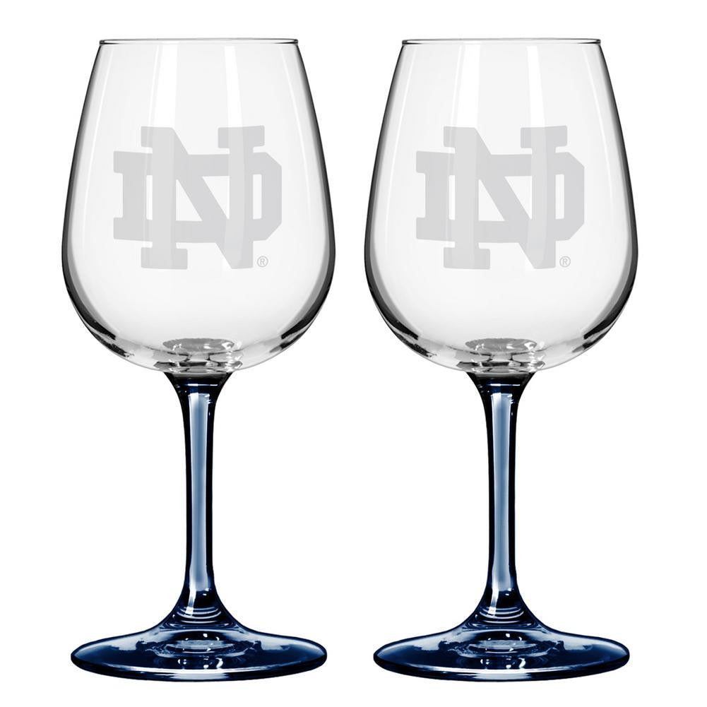 12Oz NCAA Notre Dame 2Pk Wine Set