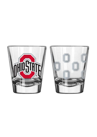 Boelter 2 ounce Satin Etch Shot Glass NCAA Ohio State Buckeyes