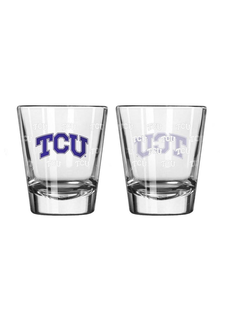 Boelter 2 ounce Satin Etch Shot Glass NCAA Texas Christian Horned Frogs